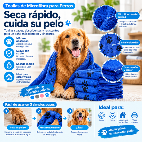 Toalla de Microfibra para perros
