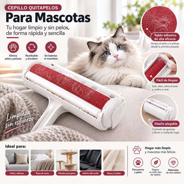 Cepillo quitapelos para mascotas