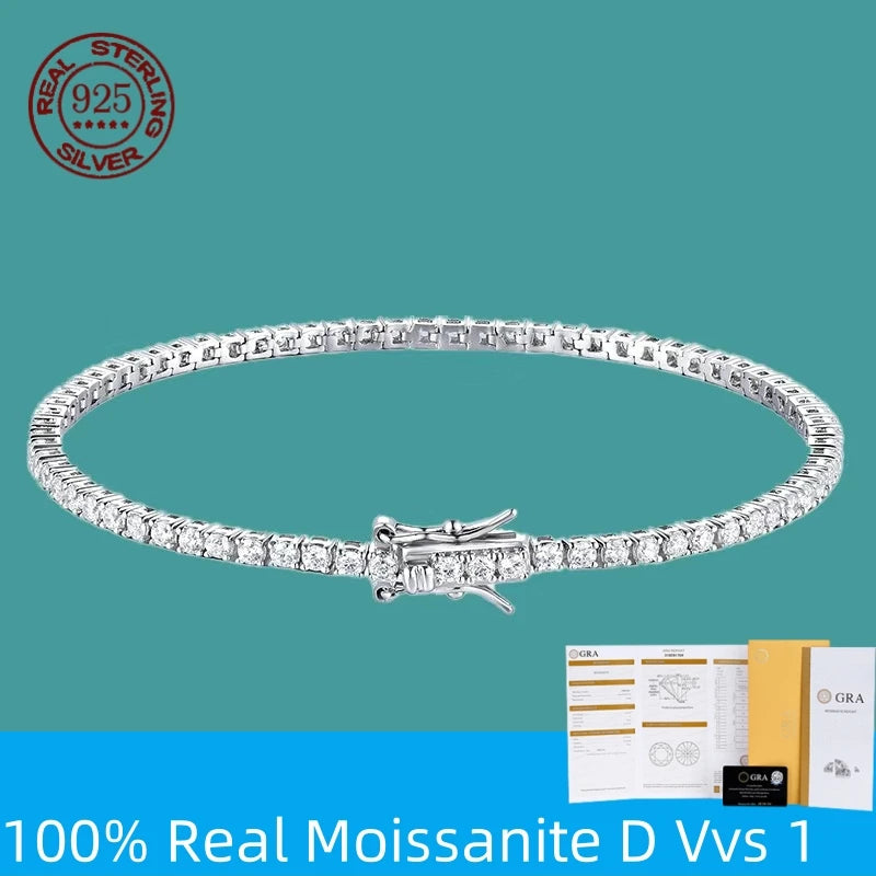 Bracelet tennis en moissanite