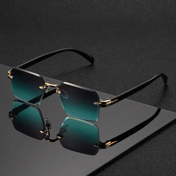 Gafas de sol rectangulares sin montura
