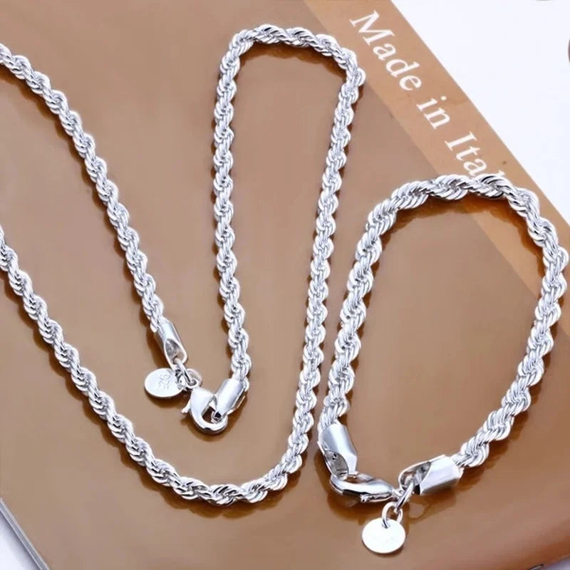 Conjunto trenzado de collar y pulsera