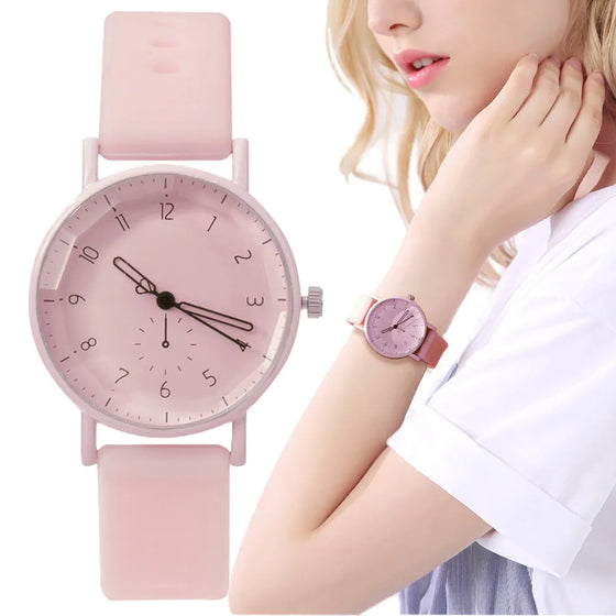 Reloj de esfera minimalista