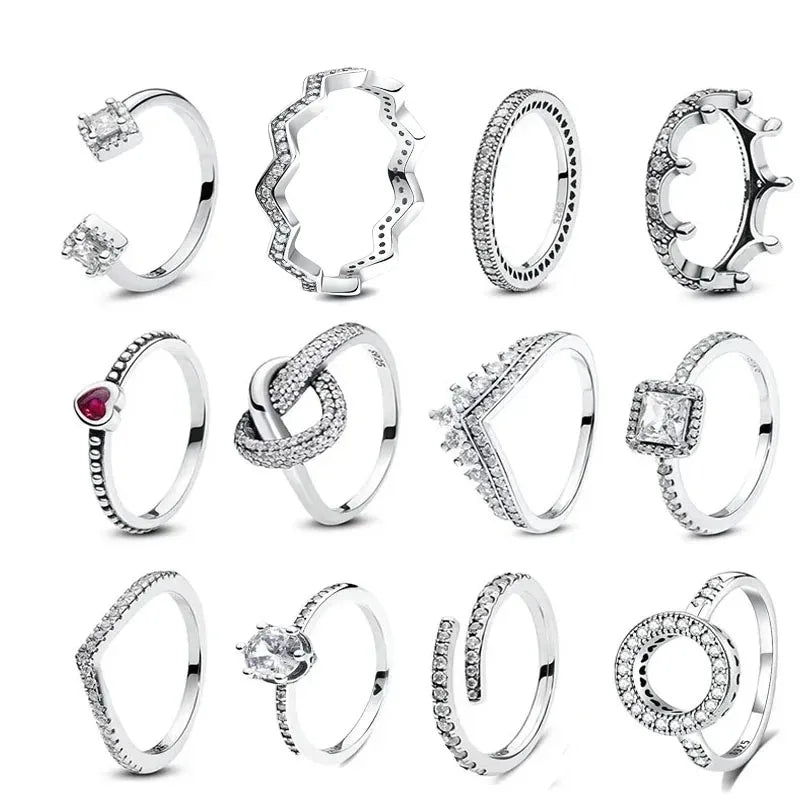 Bague couronne avec zircone