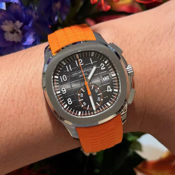 Reloj deportivo con correa de caucho