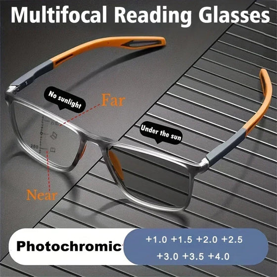 Gafas de lectura multifocales fotocromáticas