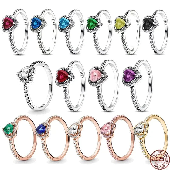 Anillo de corona y corazón