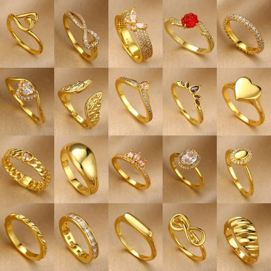 Anillo de flor y mariposa