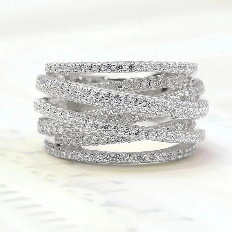 Anillo de cruz multicapa