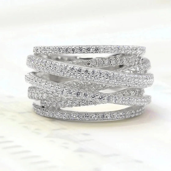 Anillo de cruz multicapa