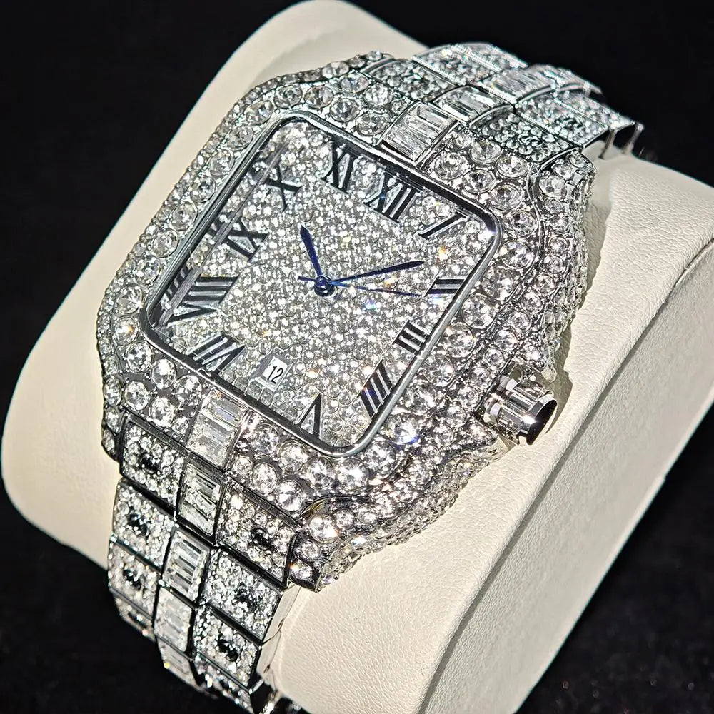 Shiny square watch