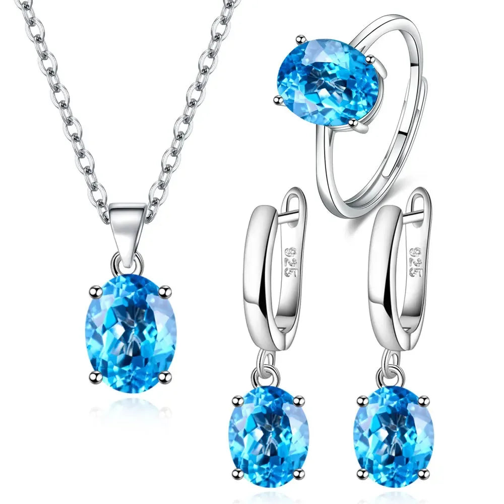 Conjunto Oval de circonitas