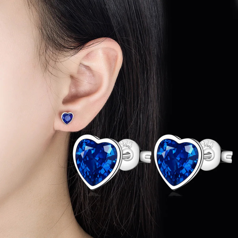 Pendientes Corazón Azul